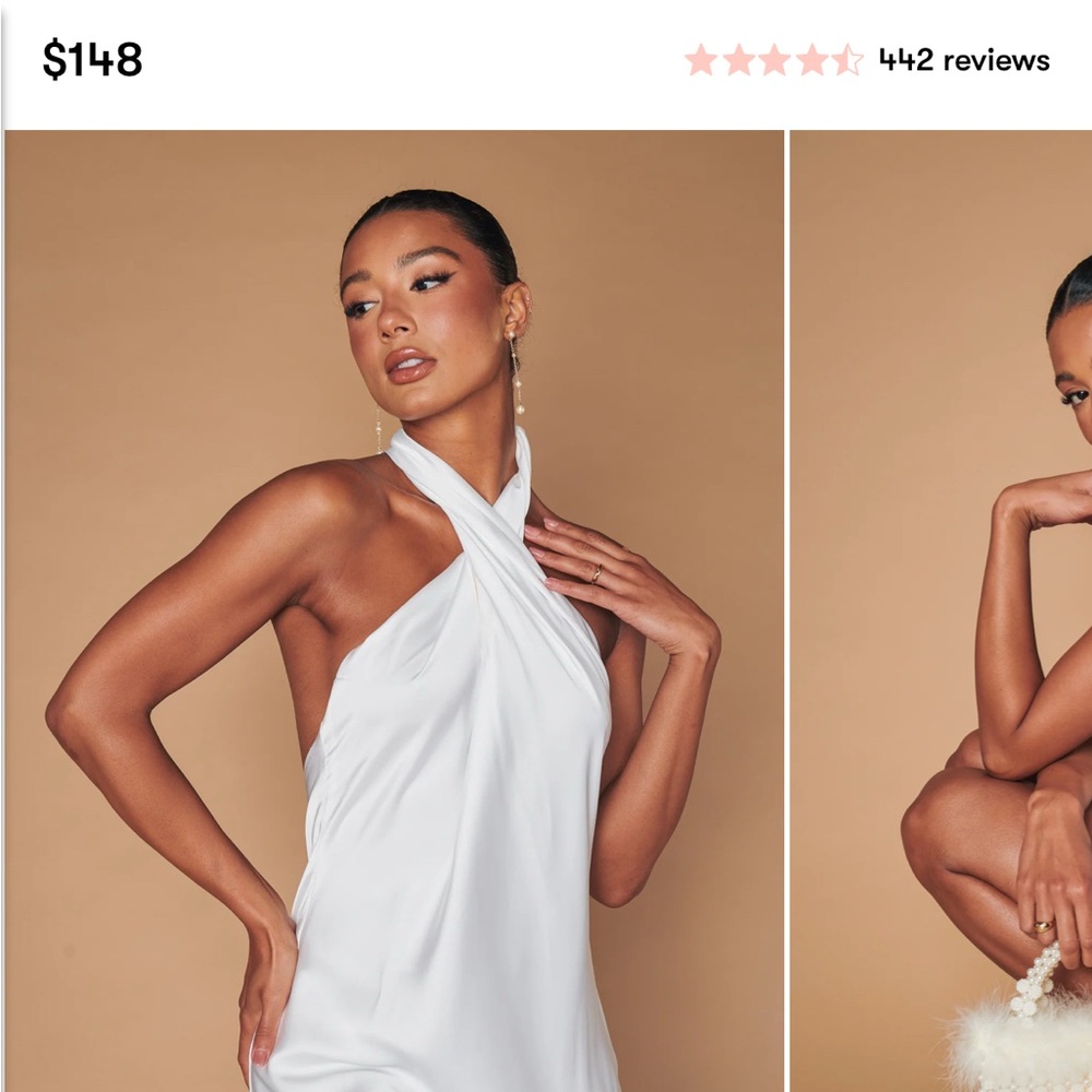 Show Me Your MuMu White Halter Mini Dress